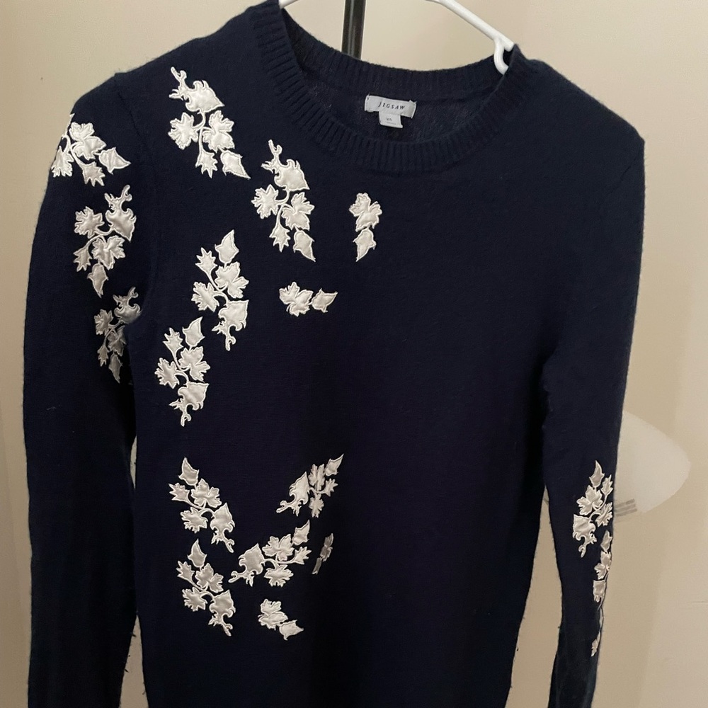 Jigsaw Blue wool sweater